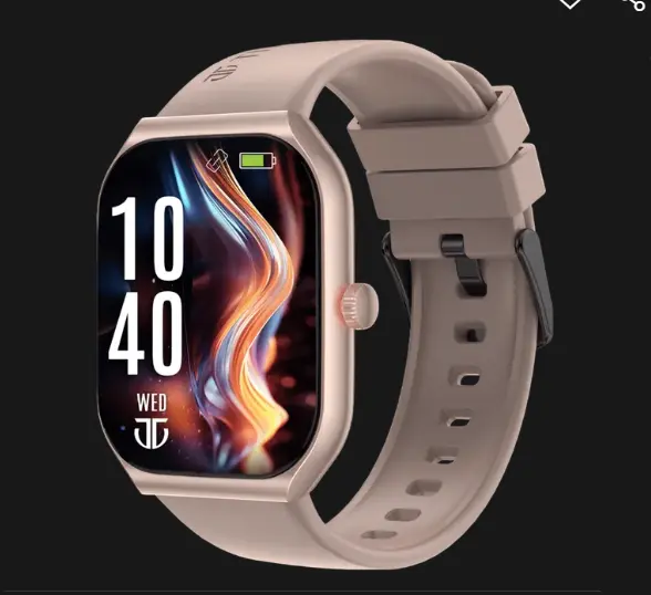 TITAN Smart 3.0 Smartwatch with Bluetooth Calling (49.7mm Super AMOLED Display, IP68 Water Resistant, Beige Strap) 