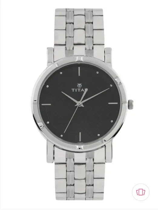 Titan Men Black Dial Watch 1639SM02