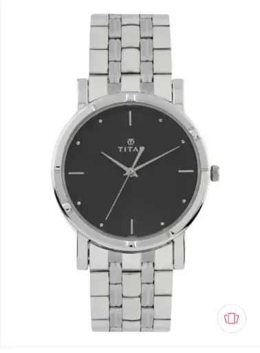Titan Men Black Dial Watch 1639SM02